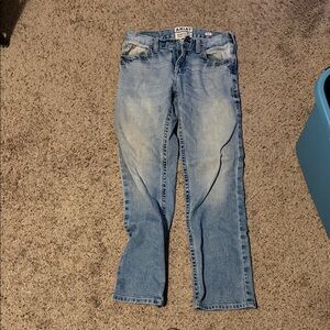 Ariat Men's M7 Slim Fit Straight Leg Faded Blue Jeans